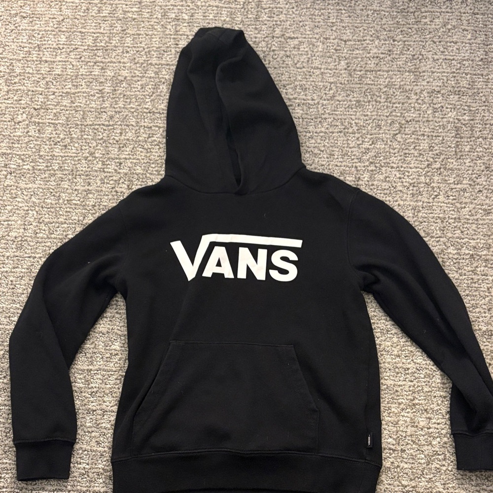 Vans Classic Black Hoodie with White Logo
